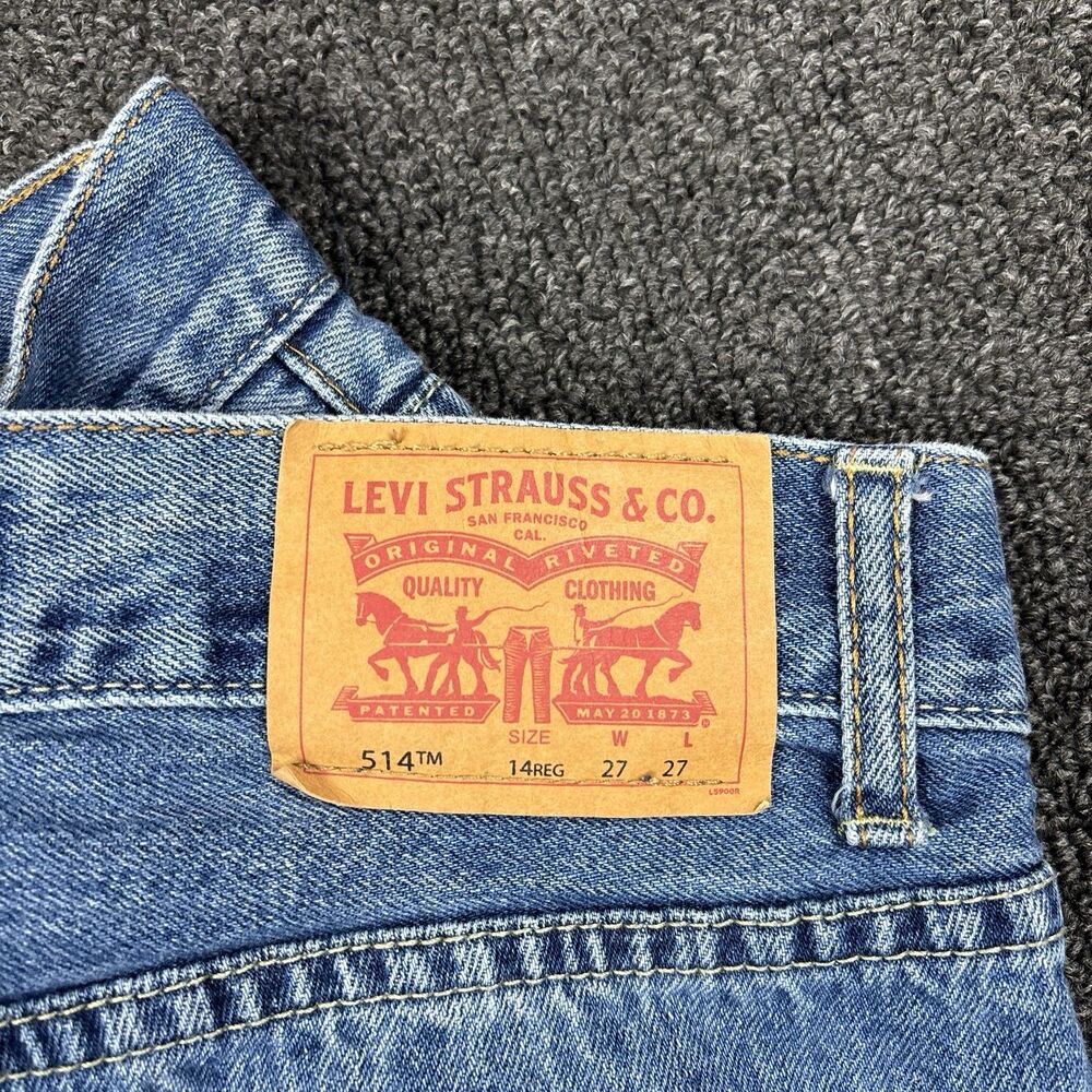 Levis 514 Straight Kids Youth Straight Jeans Size 14 Regular 27x27 - Picture 5 of 6